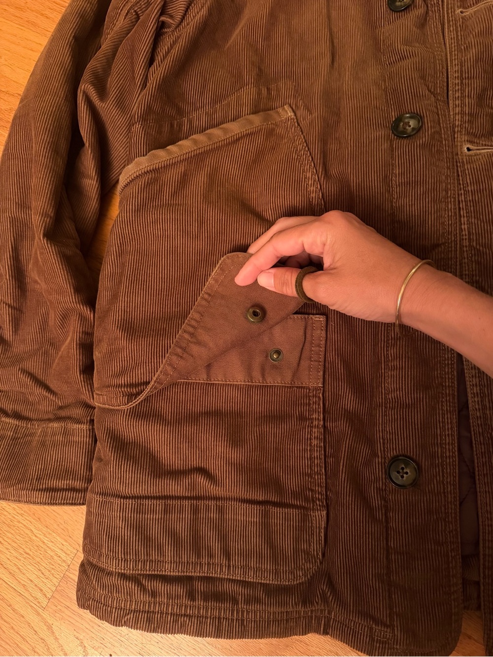 Jack Spade Brown Corduroy Field Jacket/Barn Coat - Picture 2 of 7